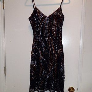 Black sequent Sue Wong cocktail dress size 8/ 10